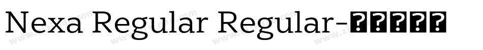 Nexa Regular Regular字体转换